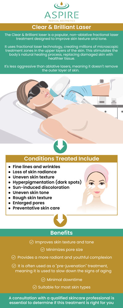 Clear + Brilliant is an excellent choice for individuals who are beginning to notice visible signs of aging and wish to maintain their skin’s youthful appearance. It is particularly well-suited for those looking to improve skin texture, tone, and radiance without undergoing more invasive procedures. Clear + Brilliant is an excellent choice for individuals who are beginning to notice visible signs of aging and wish to maintain their skin’s youthful appearance. It is particularly well-suited for those looking to improve skin texture, tone, and radiance without undergoing more invasive procedures.