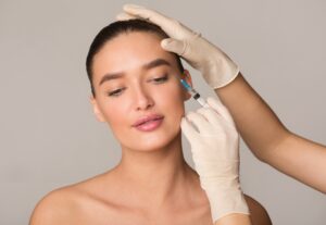 Woman getting Dysport facial injections in Scarsdale, NY