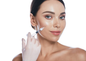 Pretty woman getting Sculptra injections in Scarsdale, NY